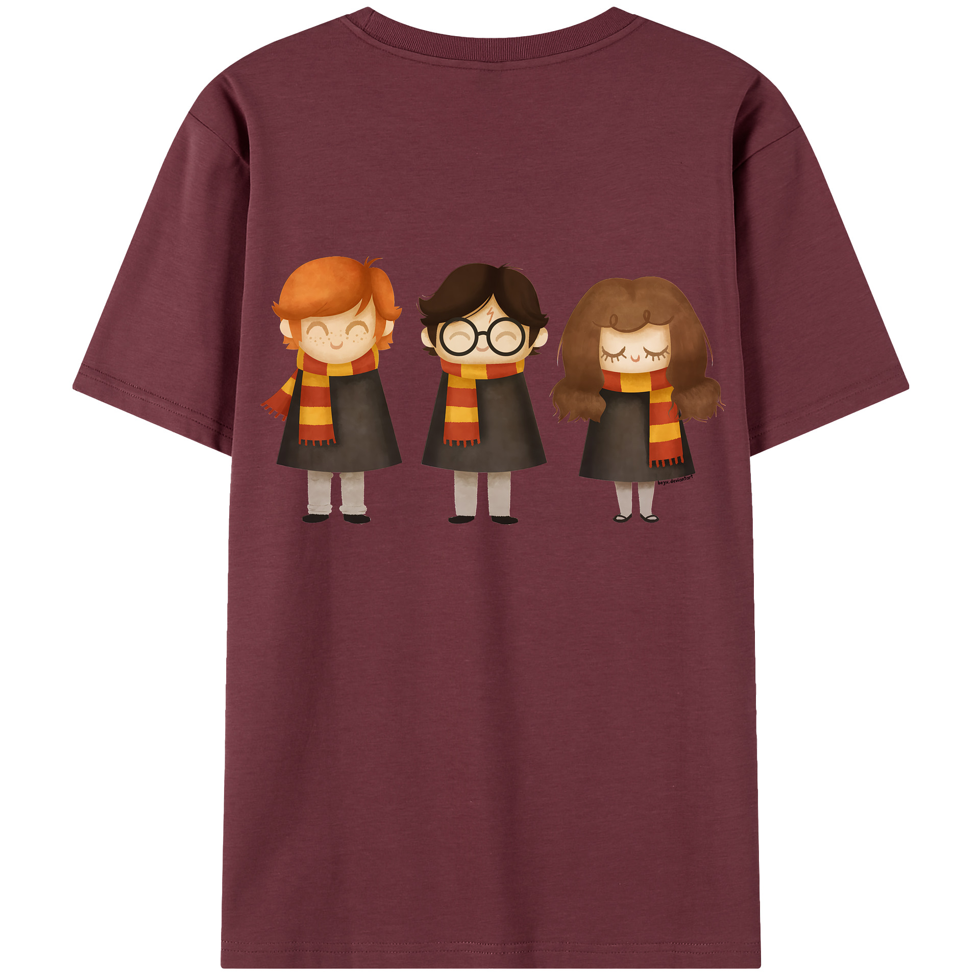 （画像用） Harry Potter ハリー・ポッターシリーズ 綿100％半袖Tシャツ（背面プリント）